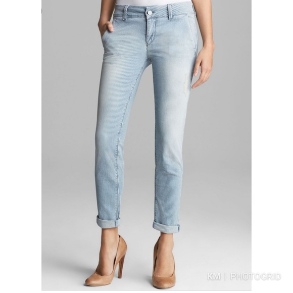 Sold Design Lab Jeans Railroad Stripe Boyfriend - Picture 1 of 8